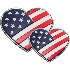 EyeCatcher USA Flag Emblem Decal Black - 2 Pack