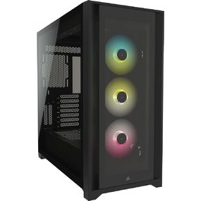 Corsair iCUE 5000X RGB Tempered Glass Mid-Tower ATX PC Smart Case - White