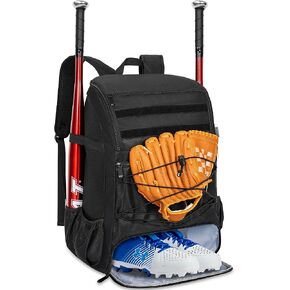 حقيبة مضرب البيسبول من توريبيو، حقيبة ظهر لمعدات البيسبول مع حجرة للأحذية، للبيسبول وكرة تي والكرة اللينة، تحمل مضرب وخوذة وقفاز in Kuwait