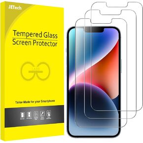 JETech Screen Protector for iPhone 14 Plus 6.7-Inch, Tempered Glass Film, 3-Pack