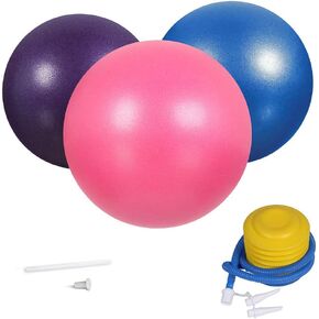 3Pcs Mini Exercise Balls, 9-10 Inch Professional Grade Anti Burst Heavy Duty and Slip Resistant Small Pilates Ball for Yoga Fitness Stability Barre Balance Training Physical Therapy