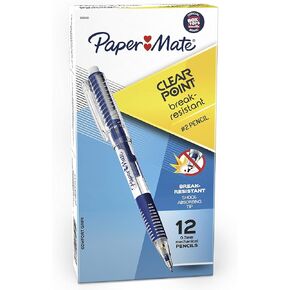 Paper Mate Clearpoint Mechanical Pencils 0.7mm, Break Resistant HB 2 Lead, School Supplies, Art Supplies, Drawing Supplies, Sketching Pencils, 2 Pencils Assorted Barrel Colors, 4 Count