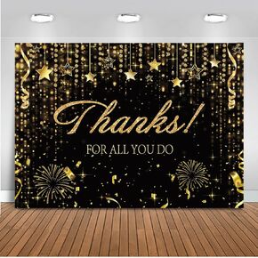 Mocsicka Thank You Backdrop Employee Pastor Appreciation Decorations Background Thank You for All You Do Banner Veterans Teacher Doctor Nurse Staff Appreciation Party Decorations (7x5ft)