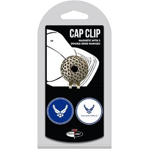 Team Golf Military Golf Cap Clip with 2 Removable Double-Sided Enamel Magnetic Ball Markers, Attaches Easily to Hats