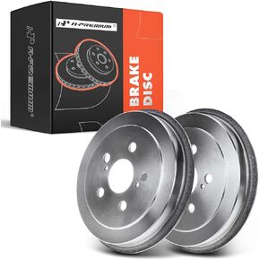 A-Premium Rear Disc Brake Drums Set Compatible with Toyota Corolla 2002-2008 Prius 2004-2008 Celica 2000-2005