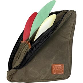 Surfer's Guild Canvas Surfboard Fin Case/Bag | Surf Fin Holder/Storage | Surfer Gift, Surf Kit | Surf Accessory