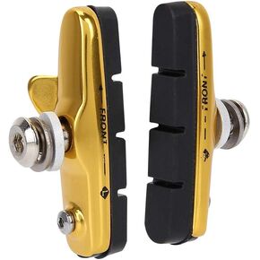 Bike Brake Pads, 3 Colors Quiet Braking Aluminum Rubber Compound Light-Weight Road Bike Brake Shoes Pads Cycling Accessory
