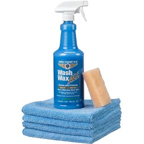 Wet or Waterless Wash Wax Kit 32 Fl. Oz. Cleans, Protects, Shines. Aircraft Quality Just Spray On and Wipe Dry