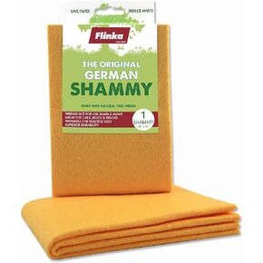 The Original Reusable Shammy Cloth 20" x 14" Made in Germany - Great for Cars, Boats, Trucks, and RVs - Natural Viscose Sponge Cloth - Eco Friendly (3 Pack)