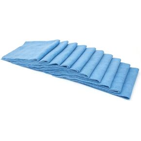 [Buffmaster] Microfiber Polish and Buffing Towel (16 in. x 16 in., 400 GSM) - 10 Pack (Blue)