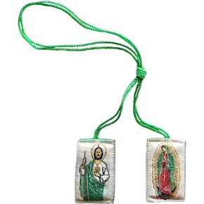 Escapulario De San Judas Tadeo con la Virgen de Guadalupe Jude the Apostle with Our Lady of Guadalupe