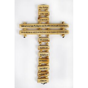 Olive Wood Crucifix Wall Cross adorned with olive leaves, frankincense, flowers and stones from Jerusalem Hand Crafted by Artisans in Bethlehem (the heart of the holy land). An Ideal Religious Gift