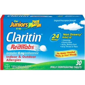 Junior's Claritin 24 Hour Non-Drowsy Allergy RediTabs, 10 mg, 30 Count