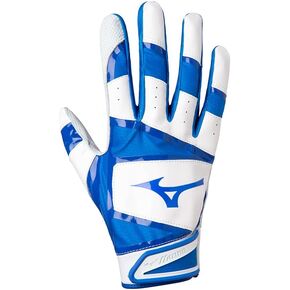 Mizuno B-303 Baseball Batting Gloves | Pair | Adult and Youth | Full Grain Leather Palm | AirMesh Inserts | QuikAdjust Wrist Tab