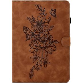 MonsDirect Case for 6.8" Kindle Paperwhite 11th Generation 2021, Suede Leather Cover with Stand, Auto Wake/Sleep with Pen Holder for Kindle Paperwhite & Signature Edition & Kids E-Reader 2021, Brown