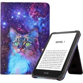 KEROM Universal Case for 6 inch eReaders, Premium PU Leather Stand Cover with Hand Strap for All 6'' Kindle/Kindle Paperwhite/Kobo/Tolino/Nook/Sony/InkBook E-Book Reader, Hummingbird