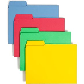 مجلد قسم SuperTab 3 في 1 من Smead، علامة تبويب كبيرة الحجم 1/3 قطع، حجم الحروف، ألوان متنوعة، 12 في كل عبوة (11905)