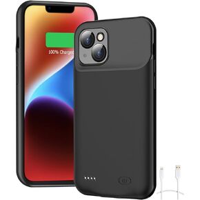 Battery Case for iPhone 14 Pro Max, 8500mAh Ultra-Slim Rechargeable Smart Portable Charging Case Extended Battery Pack Compatible with iPhone 14 Pro Max (6.7 inch) Charger Case Support Carplay-Pink
