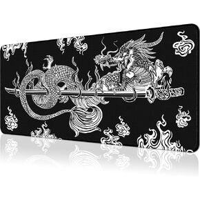 Large Mouse Pad Gaming Mousepad XL Grey Leopard Print Desk Mat Mouse Pad Long 31.5x11.8 in Extended Big Cute Mouse Pad Waterproof Desk Pad with Non-Slip Base and Stitched Edges for Computer Keyboard