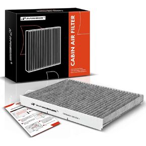 A-Premium Cabin Air Filter w/Activated Carbon Compatible with VW Jetta 1993-2005, Passat 2001-2005, Golf 1993-2006, Beetle 1998-2010, Cabrio 1995-2002 & Audi TT 2000-2006, Replace# 1J0819644