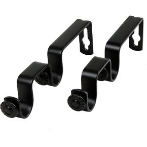 Rod Desyne 3/4" Black Double Bracket Pair, 2 Piece