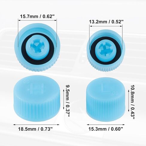 X AUTOHAUX زوج واحد من أغطية صمامات مكيف الهواء للسيارات مقاس 0.62 بوصة، غطاء صمام الهواء، مجموعة غطاء سدادة الغبار لنظام تكييف الهواء في السيارة، بلاستيك ABS أزرق in Saudi Arabia