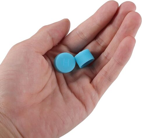 X AUTOHAUX زوج واحد من أغطية صمامات مكيف الهواء للسيارات مقاس 0.62 بوصة، غطاء صمام الهواء، مجموعة غطاء سدادة الغبار لنظام تكييف الهواء في السيارة، بلاستيك ABS أزرق in Saudi Arabia