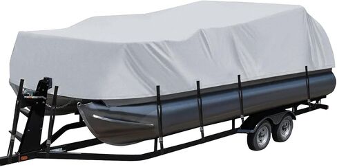 iCOVER Trailerable Pontoon Boat Cover, Fits 17 to 28ft Long & Beam Width up to 102in Pontoon Boat with Storage Bag in Kuwait