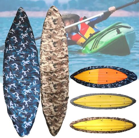 Waterproof 210D Kayak Canoe Cover Storage Dust Cover UV50+ Sunblock Fishing Boat Cover Shield Protector in Saudi Arabia