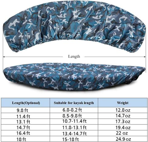 Waterproof 210D Kayak Canoe Cover Storage Dust Cover UV50+ Sunblock Fishing Boat Cover Shield Protector in Saudi Arabia