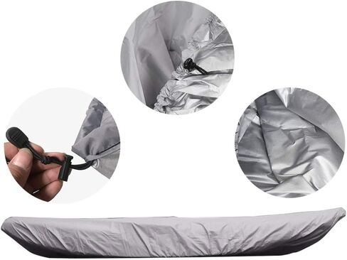 مقاوم للماء 210D غطاء قارب كاياك تخزين غطاء غبار UV50 + Sunblock غطاء قارب الصيد درع حامي in Kuwait