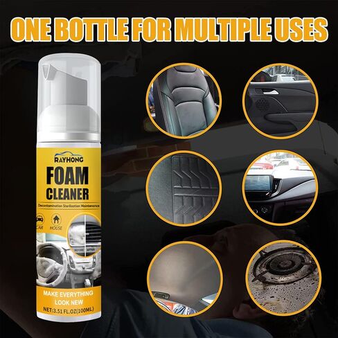 منظف ​​رغوي للسيارة، منظف رغوي متعدد الأغراض، منظف رغوي لإزالة التلوث من الجلد، منظفات منزلية متعددة الأغراض للسيارة والمطبخ (100 مل) in Kuwait
