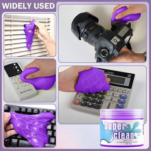 جل تنظيف للسيارة، يتضمن فرشاة ناعمة لتفصيل غبار السيارات ومنظف شقوق السيارة وفتحة تهوية داخلية وإزالة المعجون وتنظيف لوحة المفاتيح لفتحات السيارة وأجهزة الكمبيوتر المحمولة وأجهزة الكمبيوتر المحمولة in Kuwait