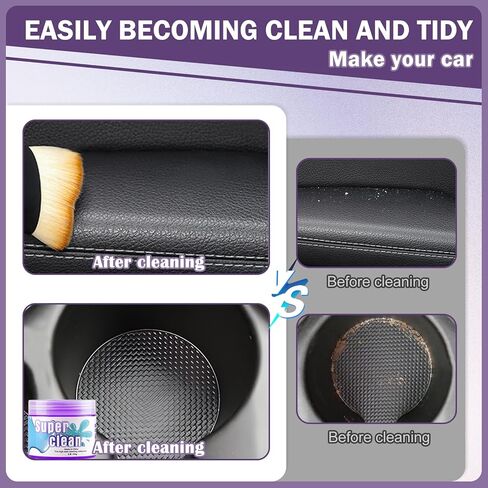 جل تنظيف للسيارة، يتضمن فرشاة ناعمة لتفصيل غبار السيارات ومنظف شقوق السيارة وفتحة تهوية داخلية وإزالة المعجون وتنظيف لوحة المفاتيح لفتحات السيارة وأجهزة الكمبيوتر المحمولة وأجهزة الكمبيوتر المحمولة in Kuwait