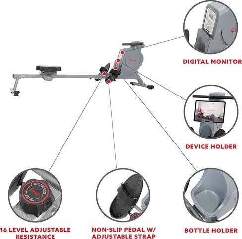 Sunny Health & Fitness Space Efficient Multi-Function Magnetic Rowing Machine in Saudi Arabia