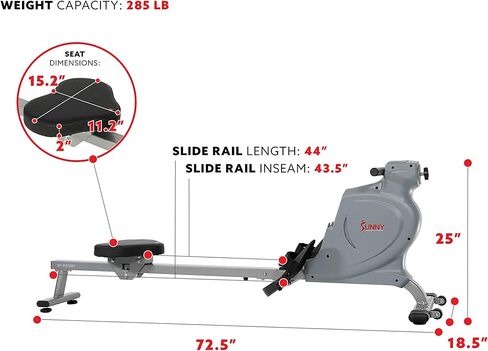 Sunny Health & Fitness Space Efficient Multi-Function Magnetic Rowing Machine in Saudi Arabia