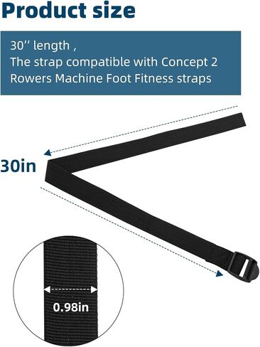 Rowing Machine Accessories Foot Straps fit for Concept 2 Rower Model D & E， Nylon Fitness Foot Straps Compatible with Bladez/Sunny Health Rowing Machines- 2 Pack in Saudi Arabia