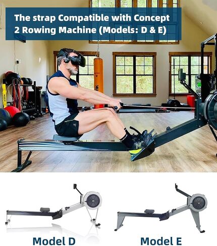 Rowing Machine Accessories Foot Straps fit for Concept 2 Rower Model D & E， Nylon Fitness Foot Straps Compatible with Bladez/Sunny Health Rowing Machines- 2 Pack in Saudi Arabia