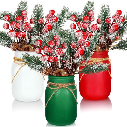 Karenhi 13 Pcs Spring Easter Mason Jar Table Centerpiece with Artificial Tulip Beaded Garland Spring Tiered Tray Decor Spring Easter Table Decor Tulip Mason Jar Spring Decoration in Saudi Arabia