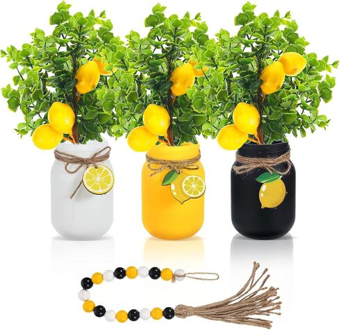 Karenhi 13 Pcs Spring Easter Mason Jar Table Centerpiece with Artificial Tulip Beaded Garland Spring Tiered Tray Decor Spring Easter Table Decor Tulip Mason Jar Spring Decoration in Saudi Arabia