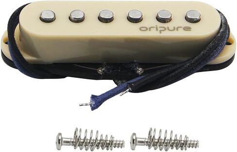 OriPure Vintage Flat-Pole Strat Pickups Alnico 5 Single Coil Pickup Black Bridge Pickups TFF566 in Saudi Arabia