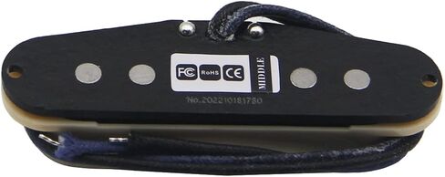 OriPure Vintage Flat-Pole Strat Pickups Alnico 5 Single Coil Pickup Black Bridge Pickups TFF566 in Saudi Arabia