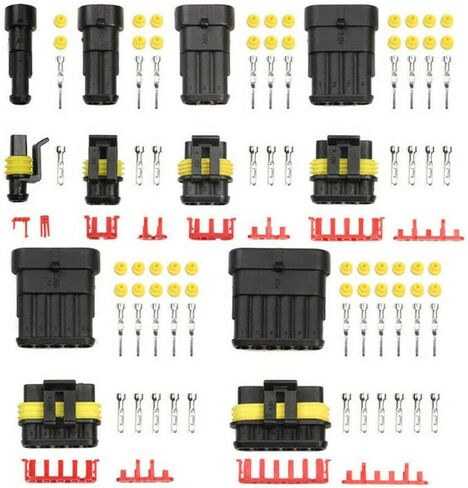 708PCS Automotive Waterproof Car Electrical Wire Connectors Plug Kit, 1/2/3/4/5/6 Male and Female Pin Connectors for Motorcycle, Truck, Car, Boats, Scooter in Saudi Arabia