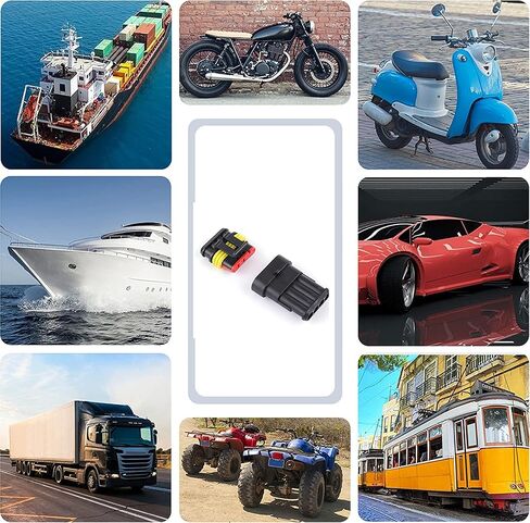 708PCS Automotive Waterproof Car Electrical Wire Connectors Plug Kit, 1/2/3/4/5/6 Male and Female Pin Connectors for Motorcycle, Truck, Car, Boats, Scooter in Saudi Arabia