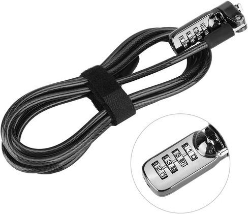 Dioche Laptop Combination Lock Security Cable, Theft Deterrent Keyless Lock with 4 Digit Password Protections for Laptop, MacBook, iPad, Tablets - 1.8m Length in Saudi Arabia