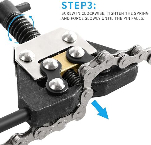 قاطع سلسلة دوارة، جهاز فصل سلسلة الدراجات النارية Huazu مناسب لاستبدال سلاسل Go Kart ATV #25#35#41#40#50#60 415H, 428H, 520, 530 in Kuwait