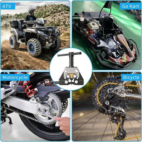 قاطع سلسلة دوارة، جهاز فصل سلسلة الدراجات النارية Huazu مناسب لاستبدال سلاسل Go Kart ATV #25#35#41#40#50#60 415H, 428H, 520, 530 in Kuwait