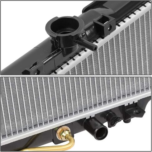 مشعاع ألومنيوم مثبت بمسمار طراز OE من DNA Motoring OEM-RA-2307 متوافق مع 01-07 Escape/ 01-06 Tribute 3.0L V6 AT/MT، 27-9/16 بوصة عرض × 18-3/8 بوصة ارتفاع × 1 بوصة عمق، مدخل 1-1/4 بوصة، مخرج 1-1/2 بوصة in Saudi Arabia