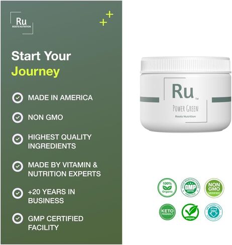 Power Green Super Food (30 Day Supply). Five Servings of Vegetables in one Scoop. Includes: Spirulina, Theobroma Cacao, Horsetail Powder, Ginger Powder, Gingko Powder, and More. in Saudi Arabia
