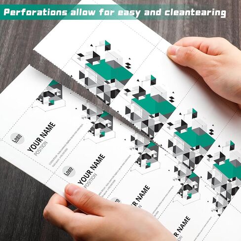 1600 Pcs Blank Printable Business Cards, 2.25 x 3.5, Perforated Cards Stock Paper for Inkjet and Laser Printers for School, Office, Party (8 up Each Page) in Saudi Arabia